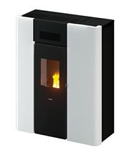 Stufa a pellet idro Cadel Maya3 in metallo bianco, 16 kW