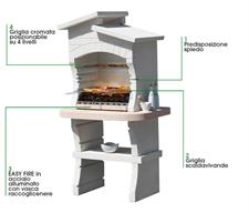 Barbecue Sunday Assuan, altezza 175 cm., griglia 60x40 cm.