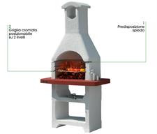 Barbecue Sunday Cayman, dim. 108x59x210 cm., griglia 60x40 cm.