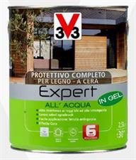 Protettivo per legno Expert V33 all'acqua, lt. 0,75, noce chiaro