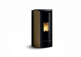 Stufa a pellet idro ventilata Palazzetti Jackie, 26 kW, col. moka