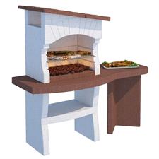 Barbecue Linea VZ Portofino, carbonella e legna, griglia 67x40 cm.