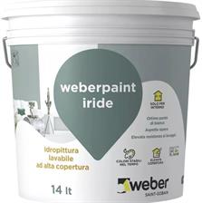 Idropittura lavabile weberpaint iride, col. bianco, lt. 4