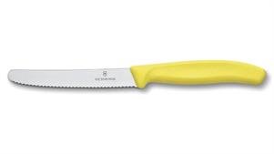 Coltello da tavolo ondulato, man. giallo, Victorinox Swiss Classic