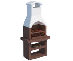 Barbecue Beton Carbone, 90x59x184h cm., griglia 56x35 cm.